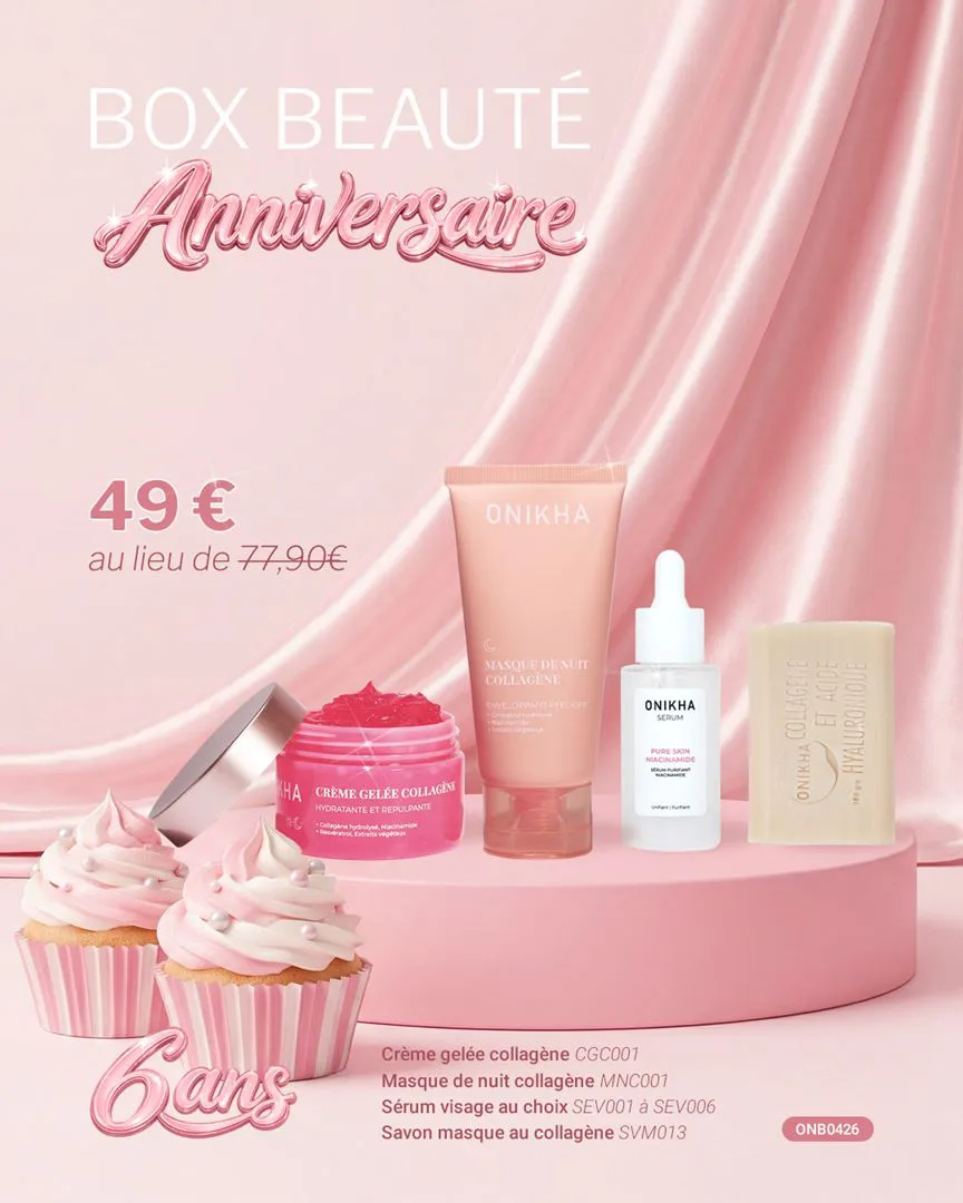 🎉 Box beauté anniversaire ONIKHA – 6 ans de soins iconiques